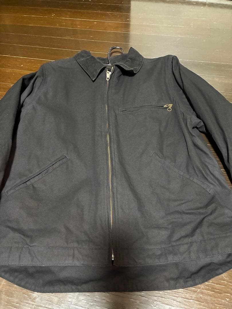 【最終値下げ】HOUSTON DUCK ZIP WORK JACKET 黒 XL