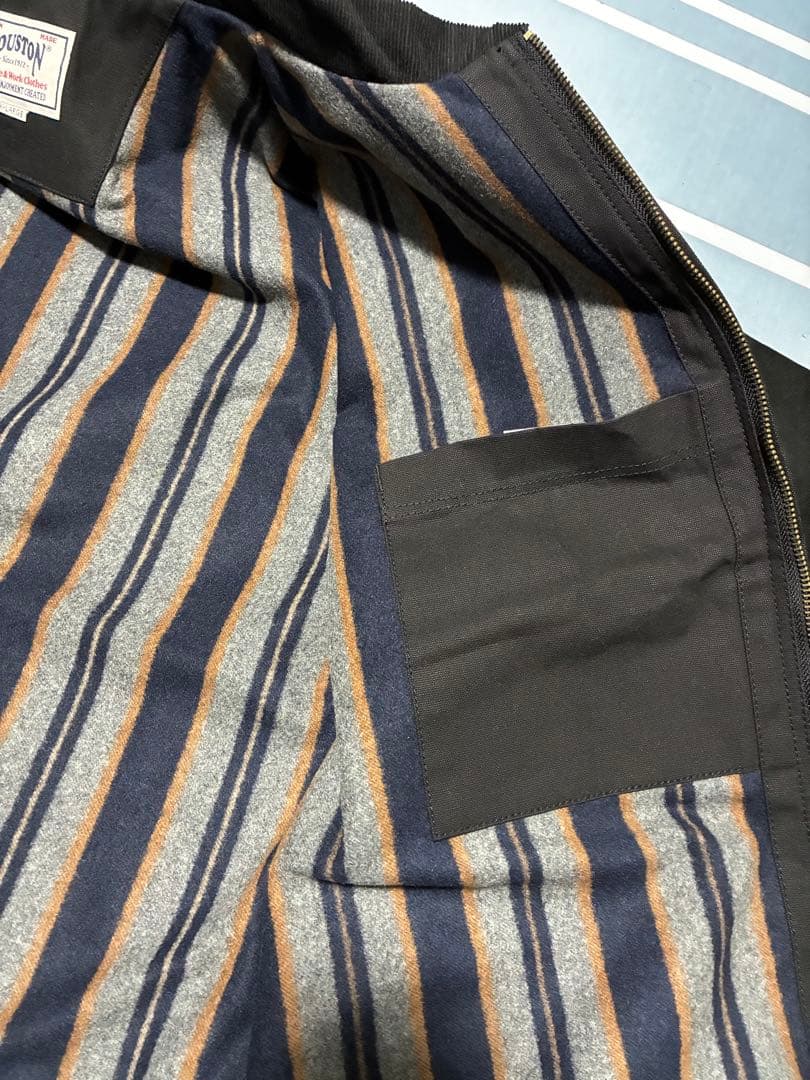 【最終値下げ】HOUSTON DUCK ZIP WORK JACKET 黒 XL