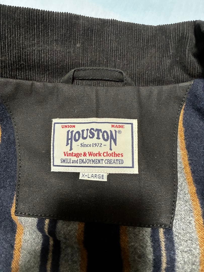 【最終値下げ】HOUSTON DUCK ZIP WORK JACKET 黒 XL