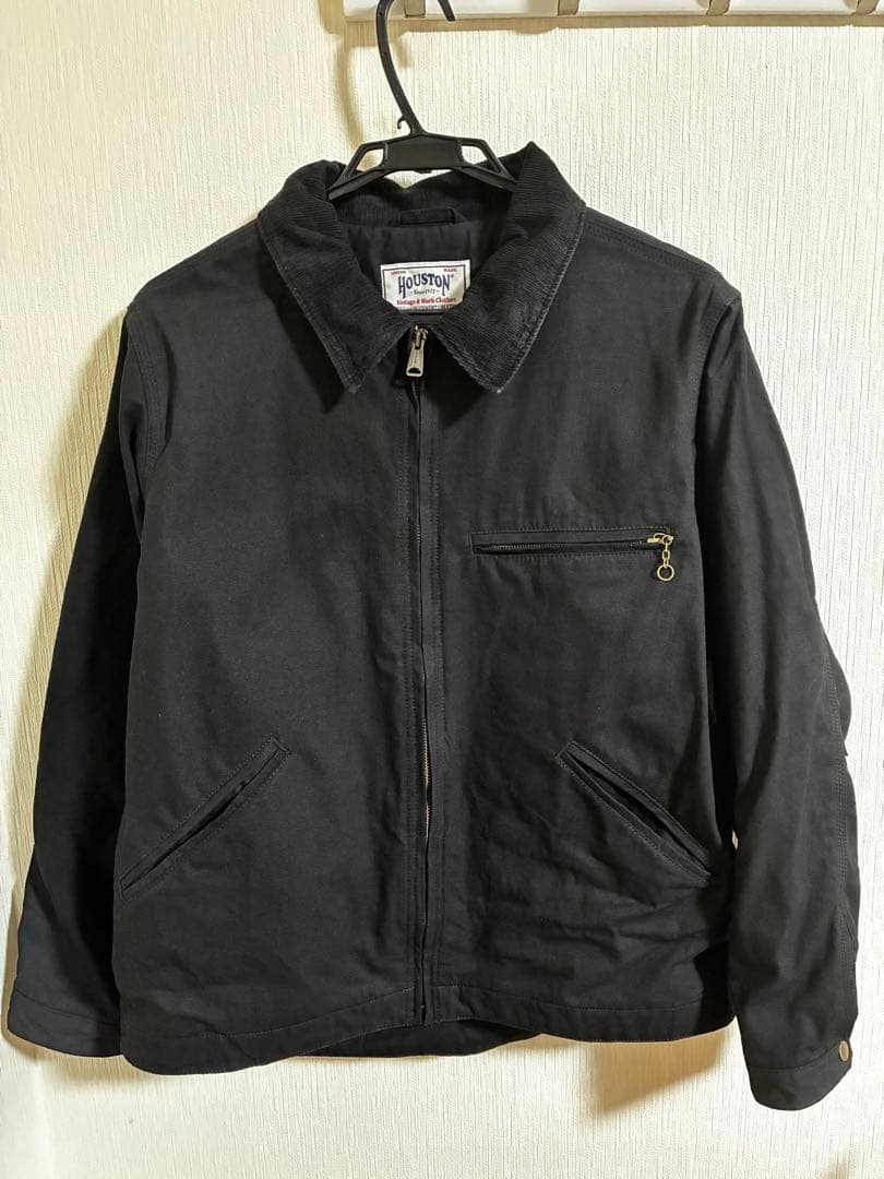 【最終値下げ】HOUSTON DUCK ZIP WORK JACKET 黒 XL