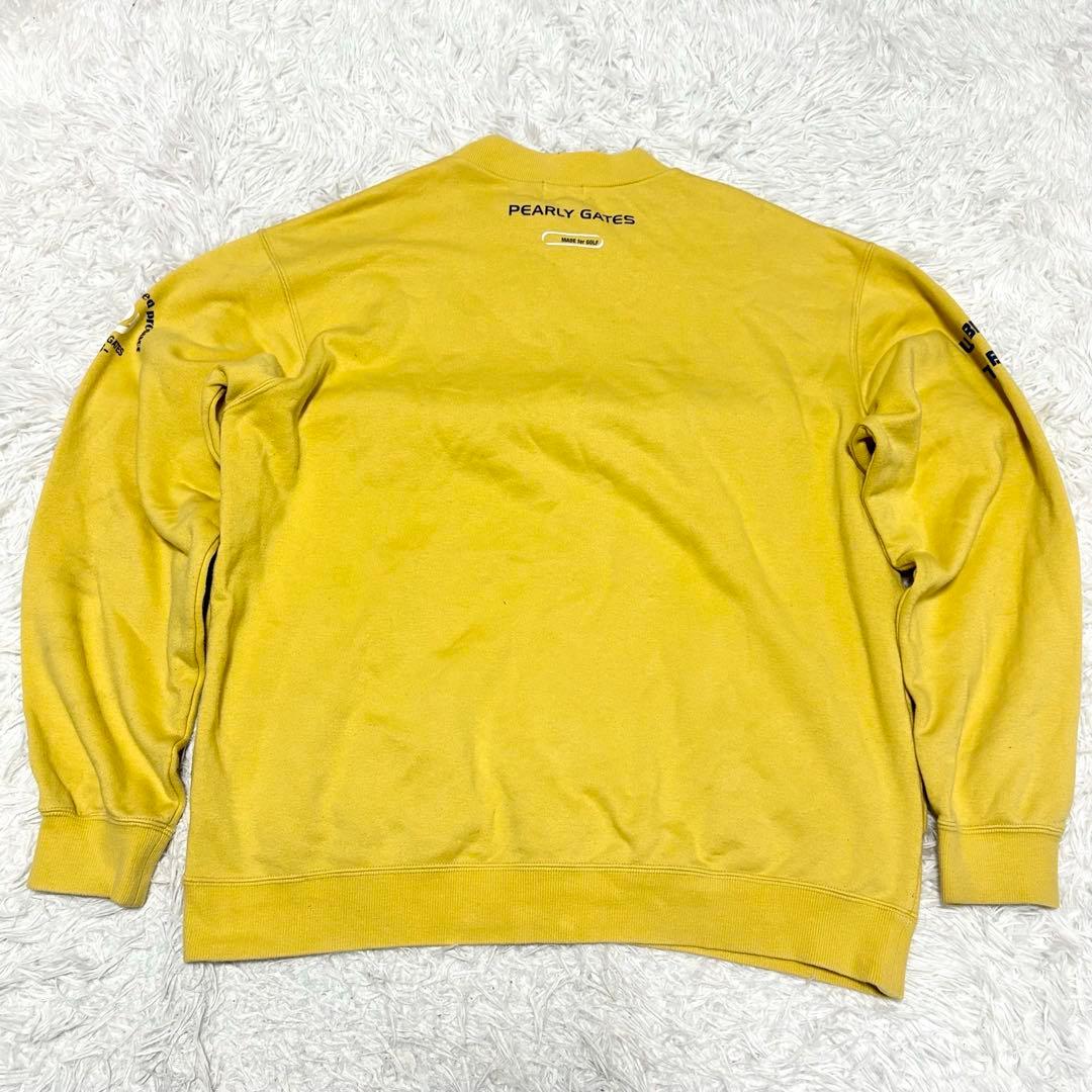 【極美品】パーリーゲイツ　長袖スウェット　トレーナー　ゴルフ　イエロー　2XL