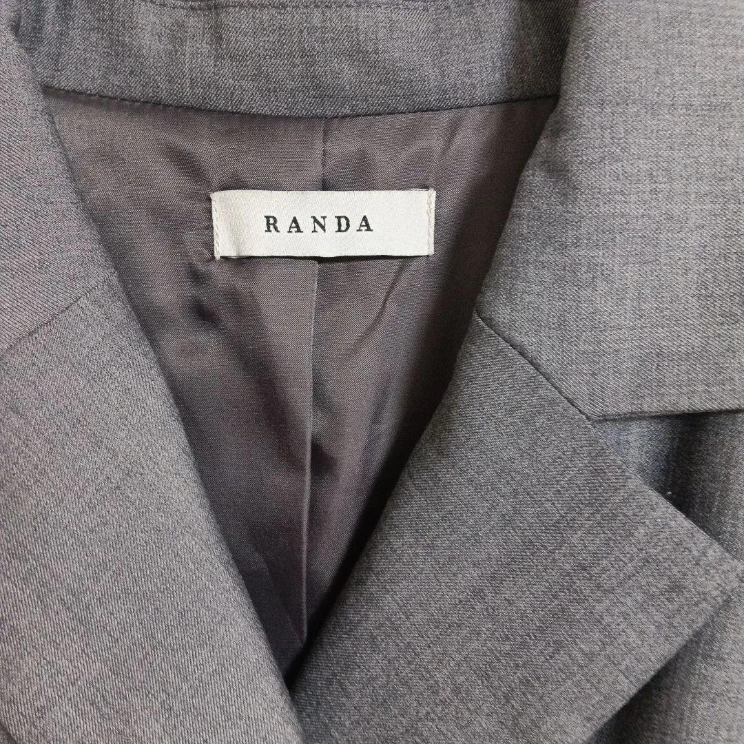 RANDA ランダ グレー　ジャケットライクワンピース ロング　Sサイズ値下げ