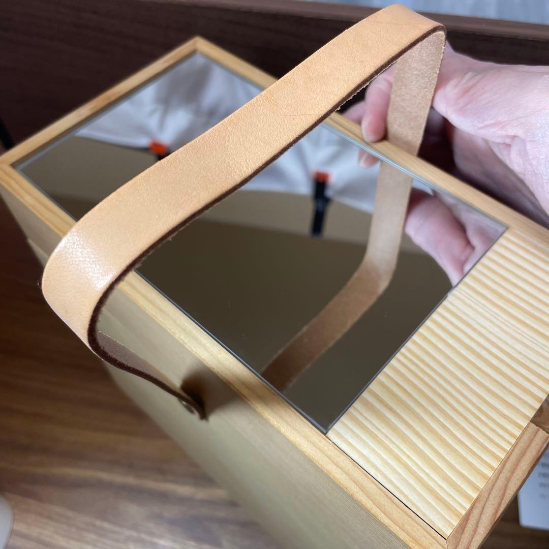 KURASHI & Trips メイクボックス 木製 ミラー付 美品
