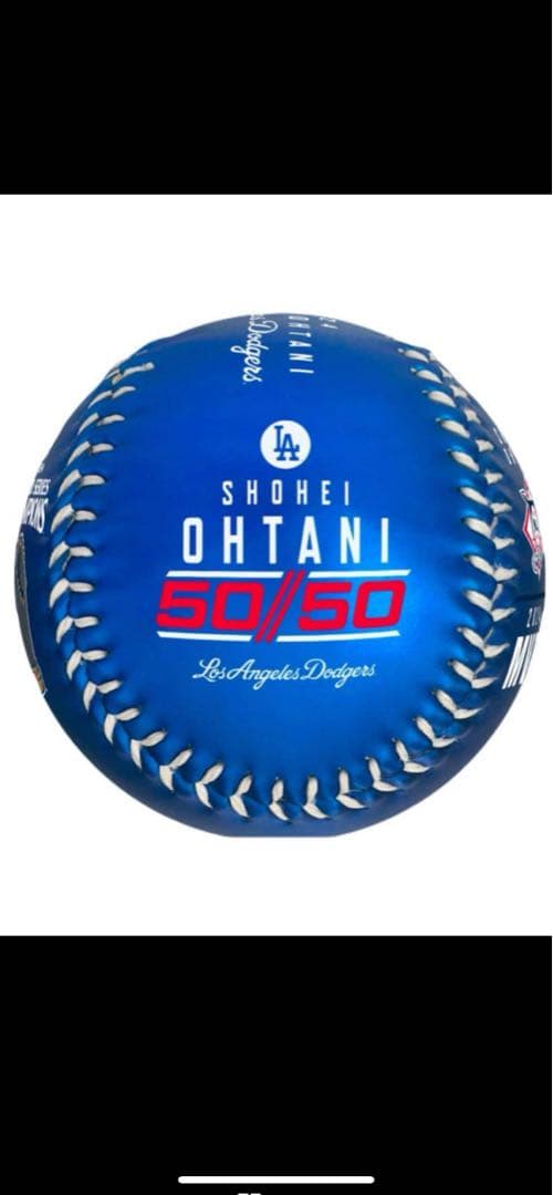 MVP 50/50記念　チャンピオン　ドジャース大谷翔平　記念ボール　ブルー