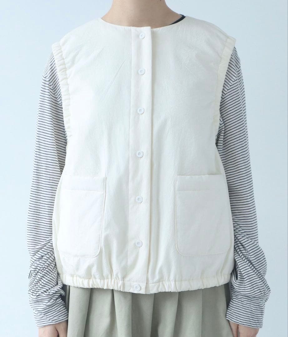 ビュルデサボン　100/-ブロード EDODAKI 中綿ベスト