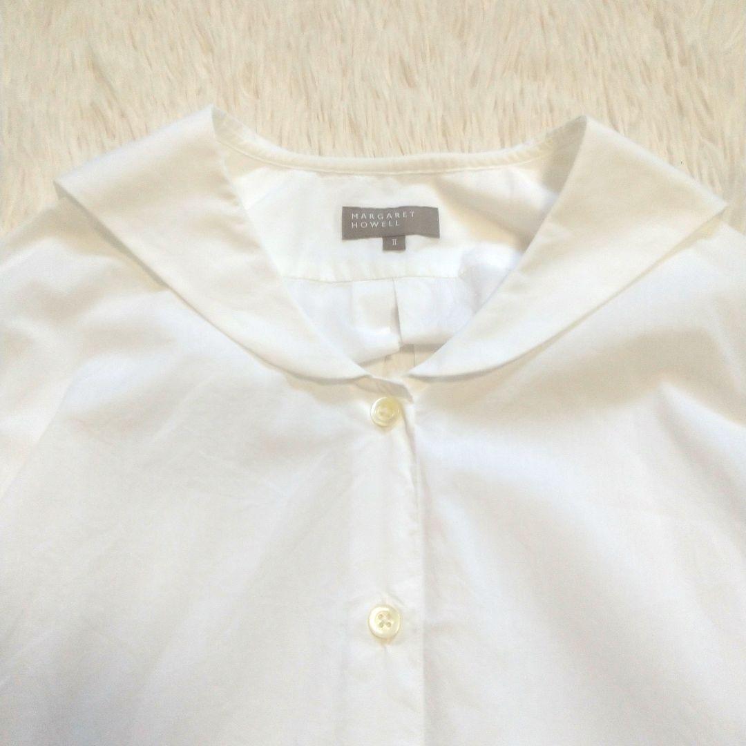 マーガレットハウエル ブラウス セーラーカラー 日本製 M