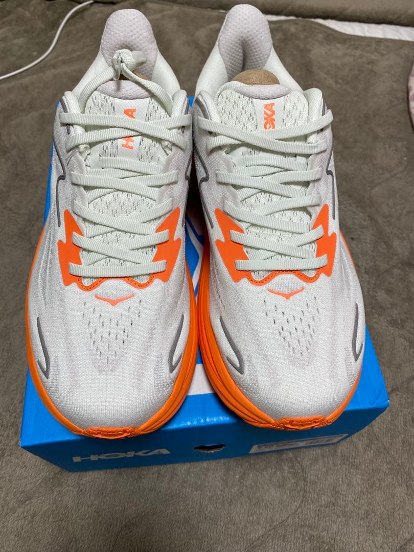 HOKA EUPHORIA ランニングシューズ ホワイト/オレンジ
