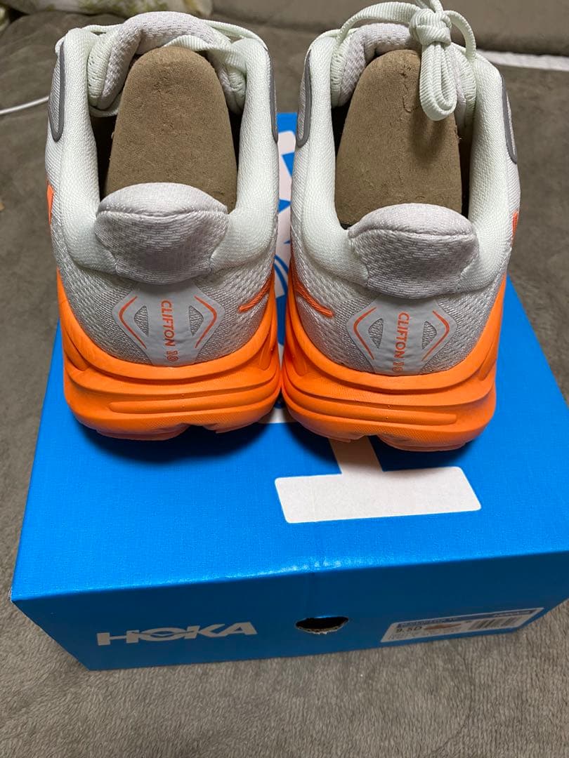 HOKA EUPHORIA ランニングシューズ ホワイト/オレンジ