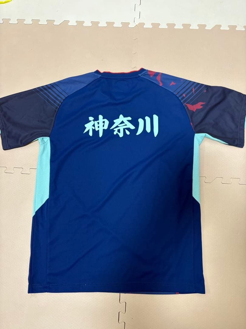 【日本代表モデル】ヨネックス バドミントン ウェア ネイビー XO 神奈川背面