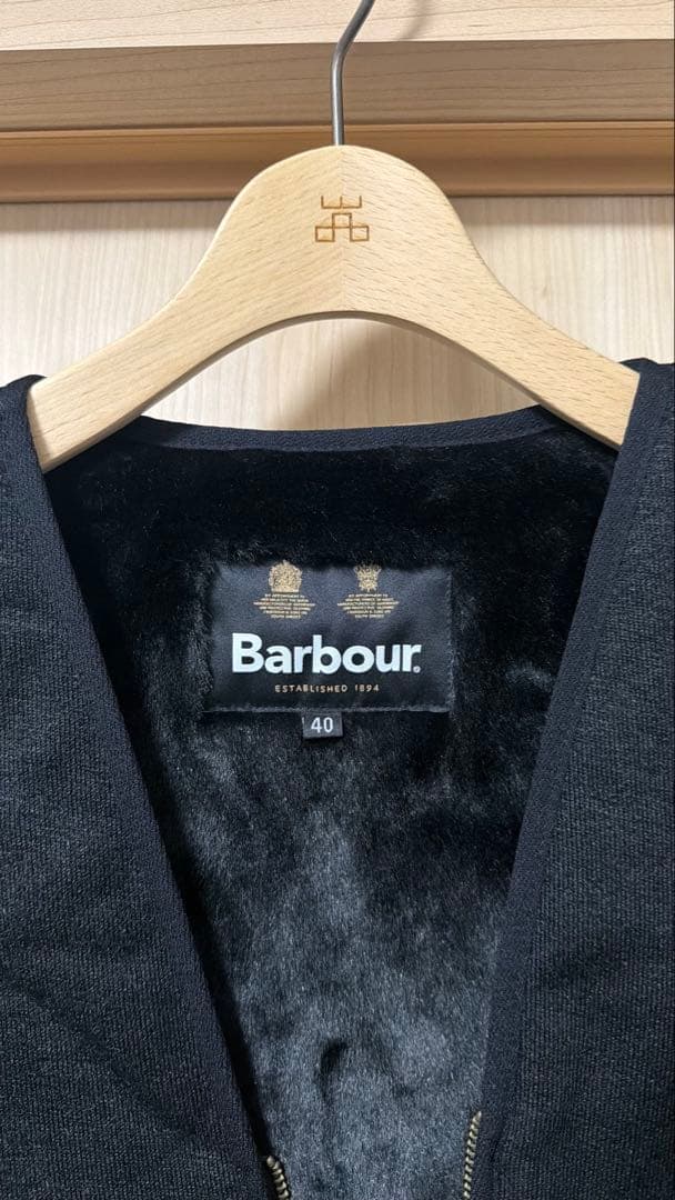 新品未使用 barbour ファーライナー 40 黒