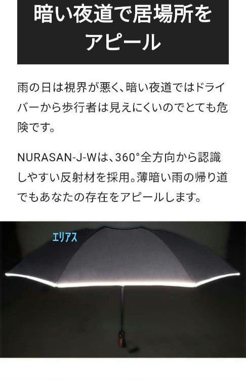 【新品】NURASAN-J-W　折りたたみ傘　晴雨兼用　ワンタッチ開閉　レッド