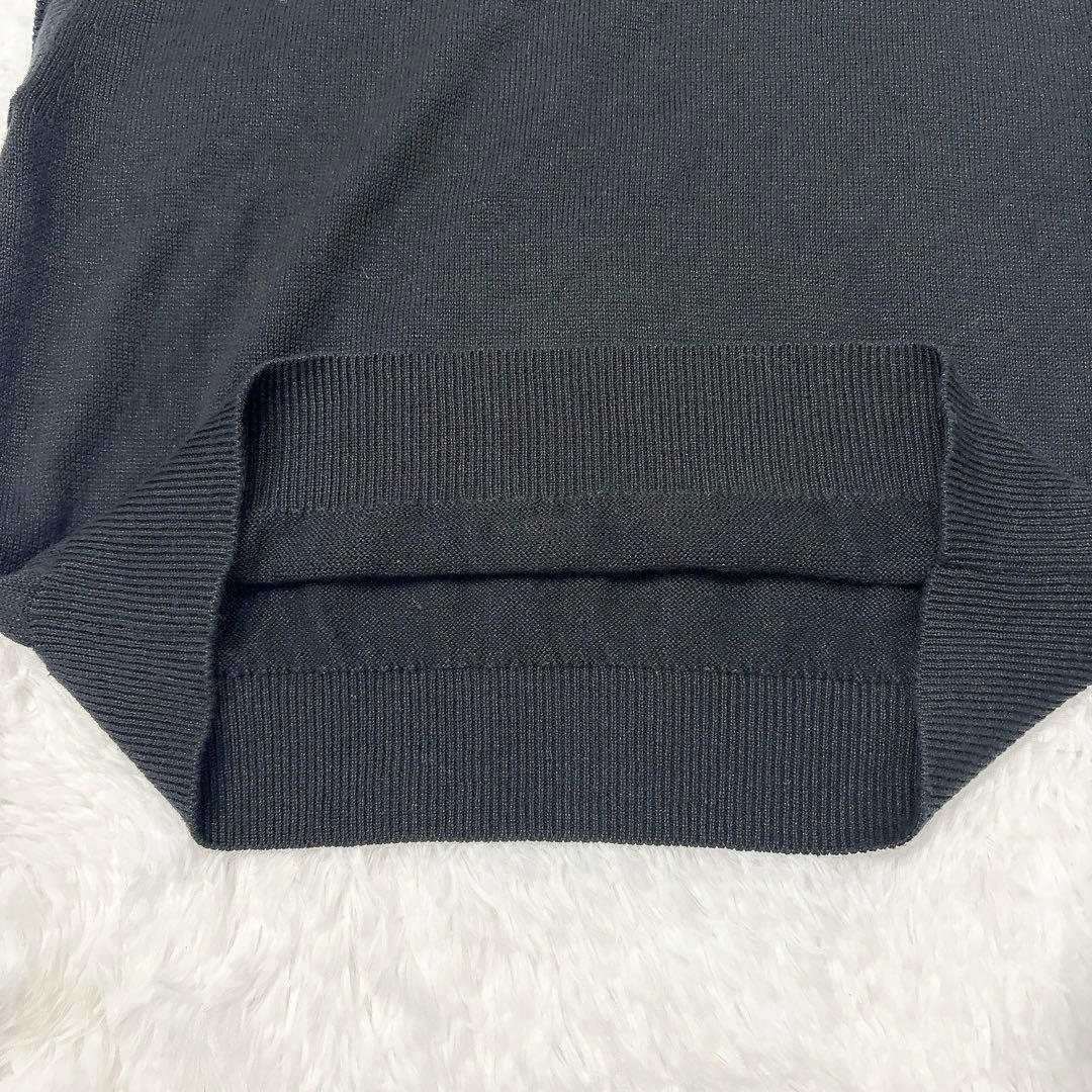 ［美品 ］マーガレットハウエル コットンリネン ベスト 黒 2 無地 シンプル