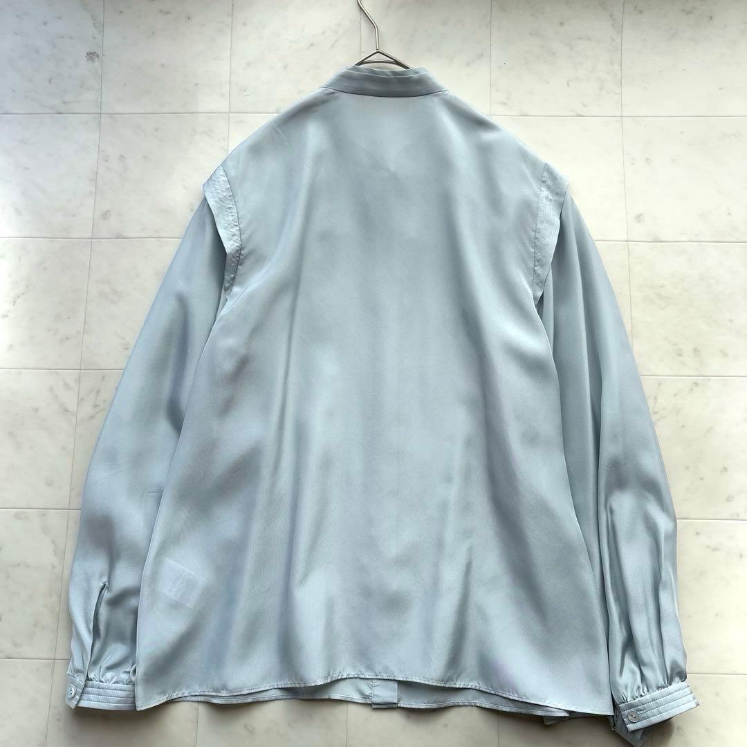 トゥモローランドコレクション 美品 ウォッシャブルシルク スタンドカラーブラウス