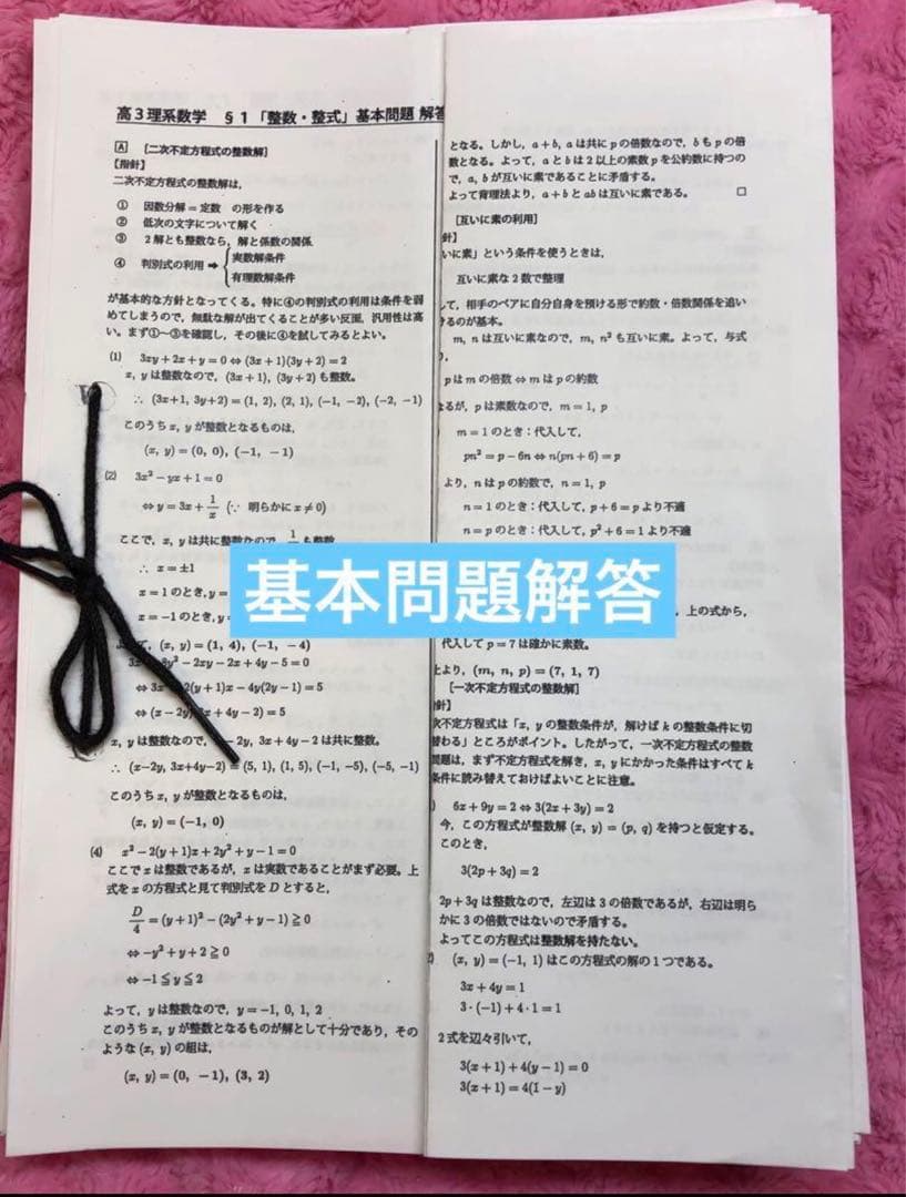 鉄緑会　高3 理系　数学　単元別演習　解答解説付フル　SA 鶴田先生手書解答付