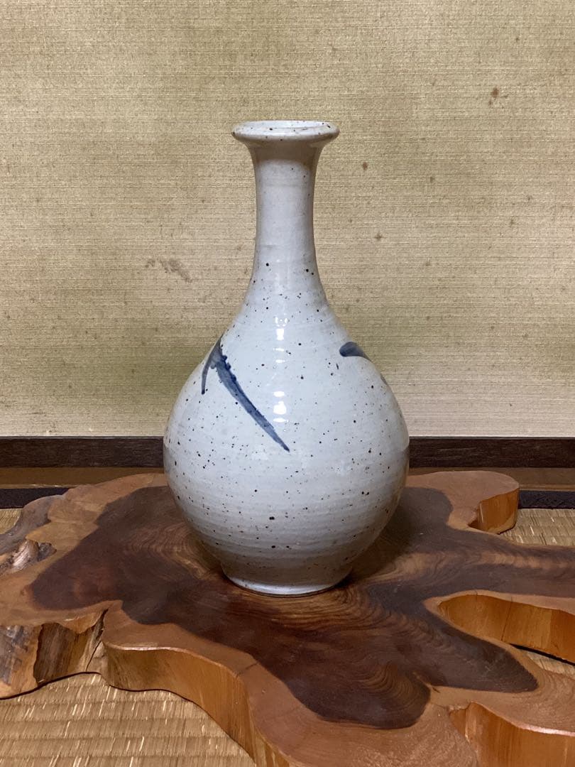 古伊万里コレクション染付図　初期伊万里高さ23.5cm　酒器花入れ