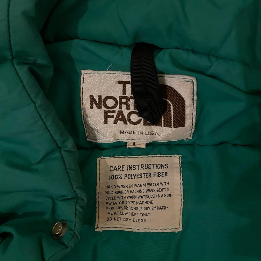 70's THE NORTH FACE 茶タグ　ダウンベスト緑　USA製