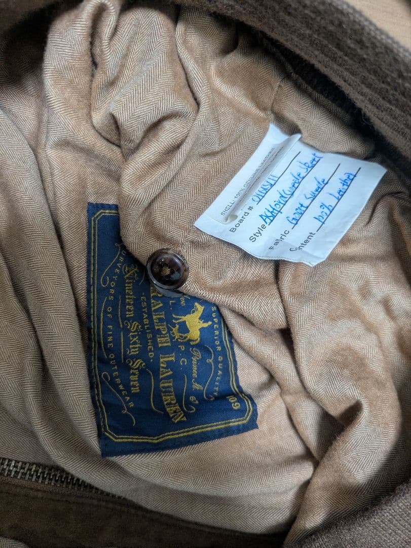 ブラウン スエード バルスタージャケット ブルゾン　サンプル品　sample