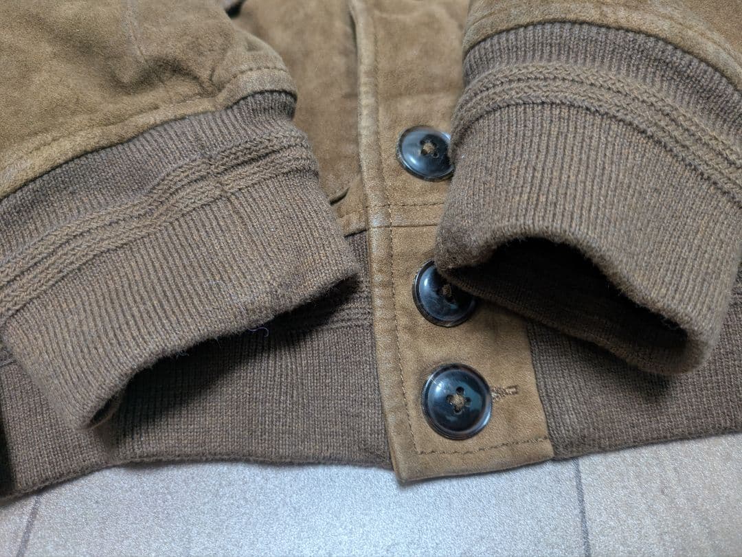 ブラウン スエード バルスタージャケット ブルゾン　サンプル品　sample