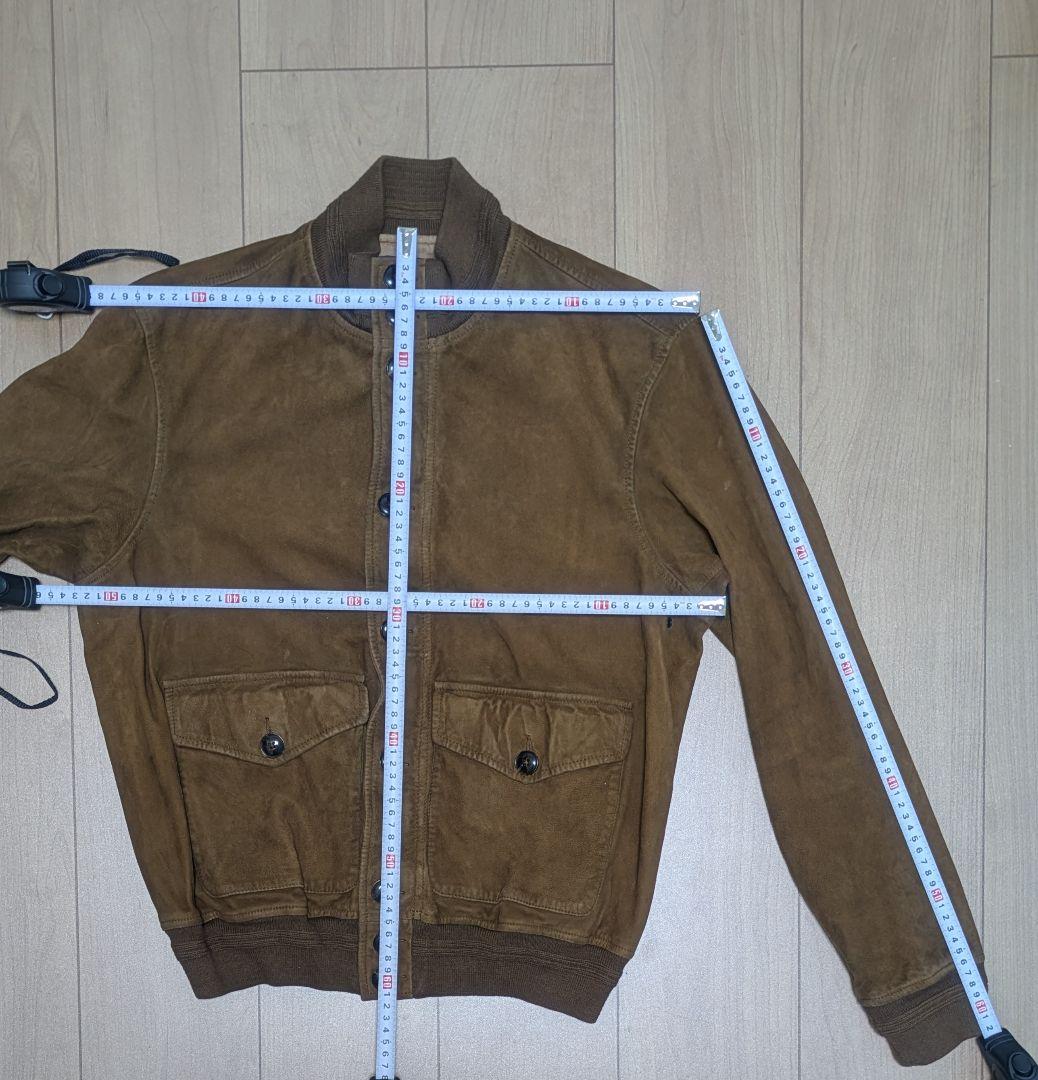 ブラウン スエード バルスタージャケット ブルゾン　サンプル品　sample