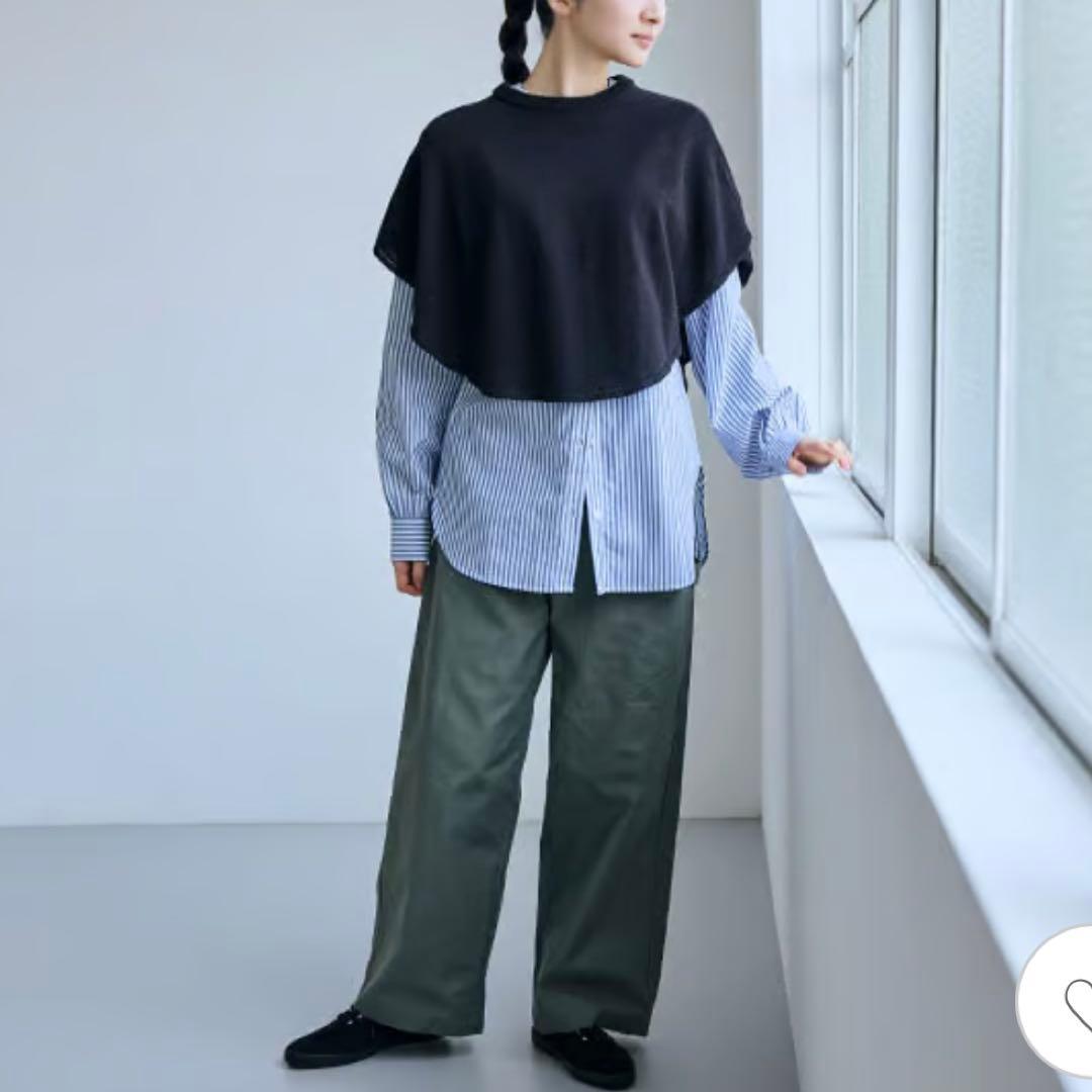 美品 mino 春maru ポンチョケープ 手洗いできる綿麻 中川政七商店購入