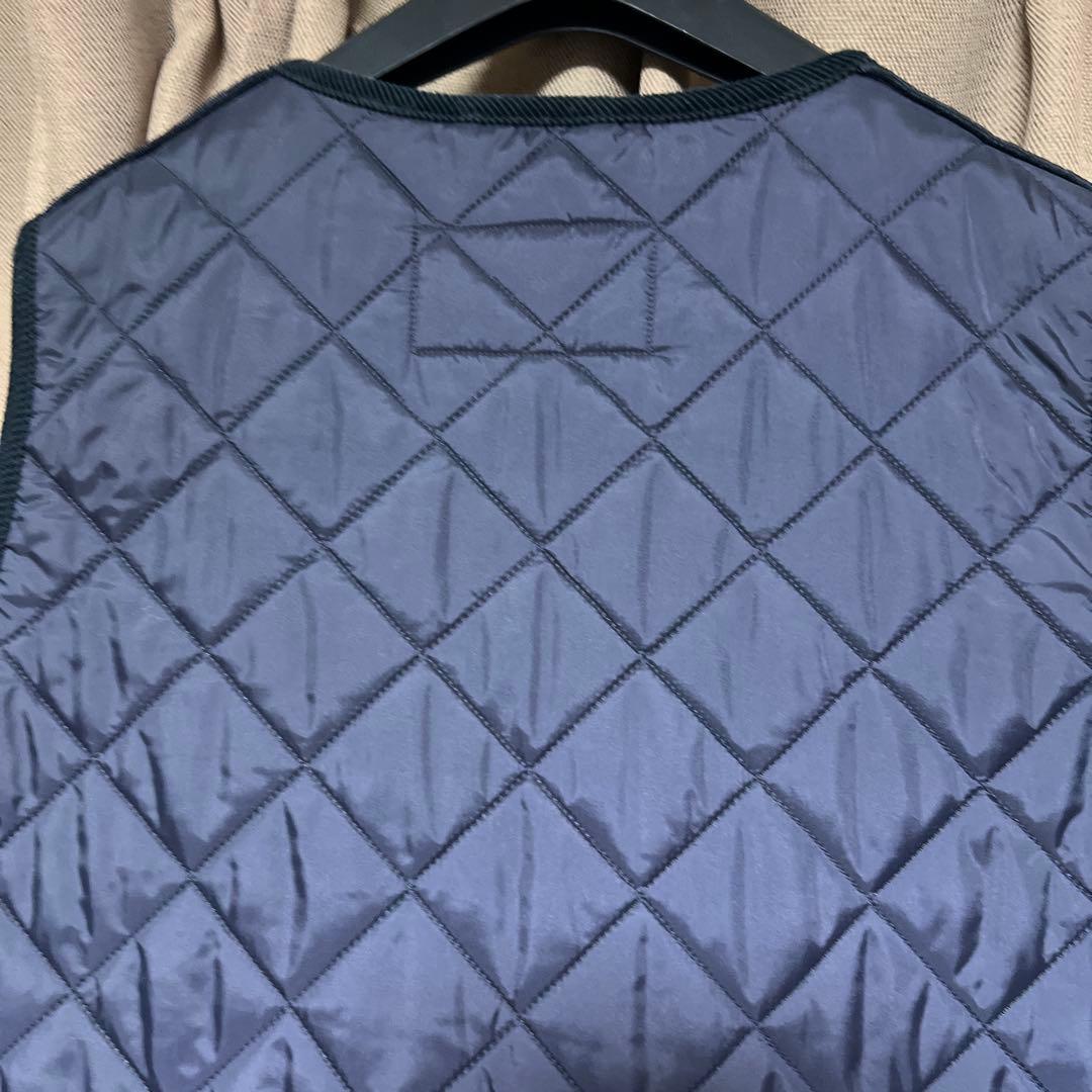 Barbour ネイビー キルティングベスト サイズ38