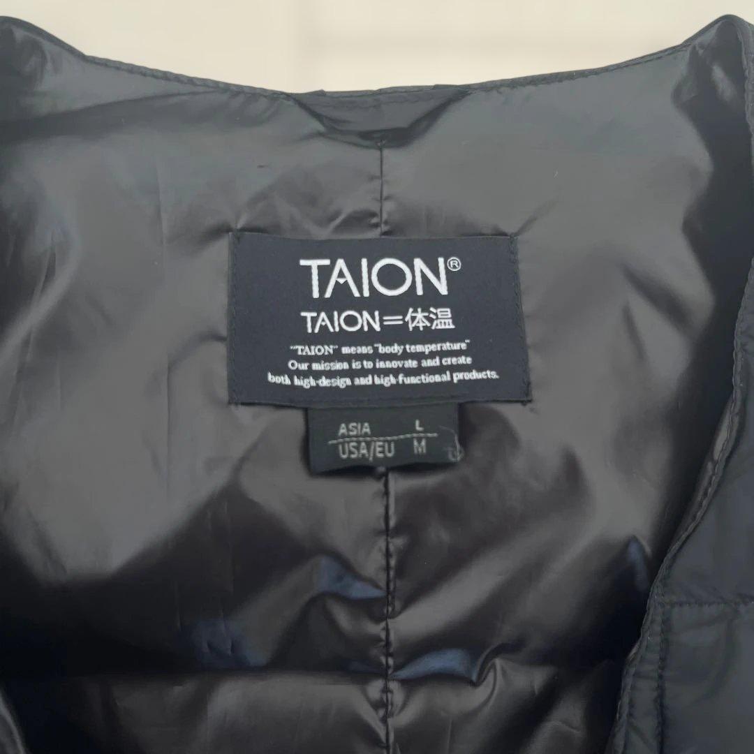 【美品】TAION ベーシック Vネックボタン ダウンジレ　Lサイズ
