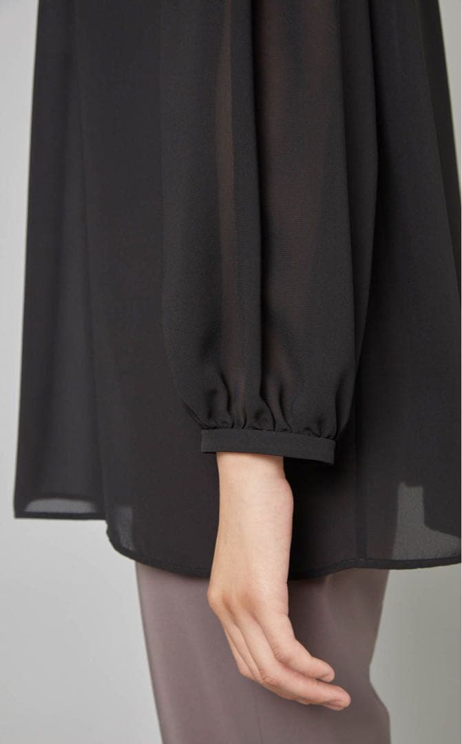 Theory シフォンギャザーブラウス