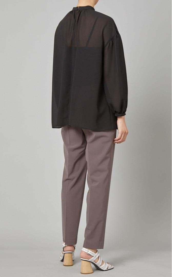 Theory シフォンギャザーブラウス