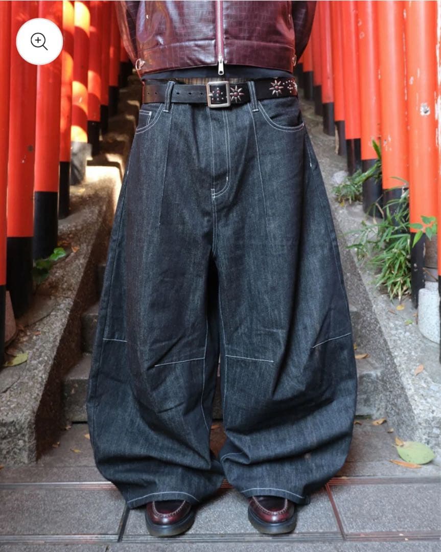【最安値】belvet Pleated Wide-Leg Baggy Pants