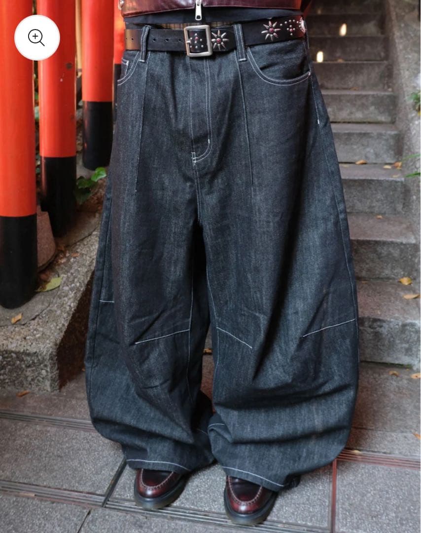 【最安値】belvet Pleated Wide-Leg Baggy Pants