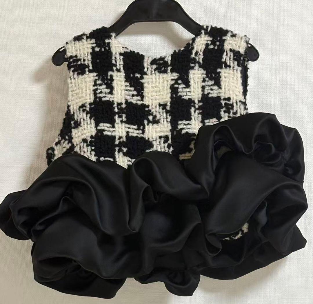 トップス sheller gingham tweed bloom tops