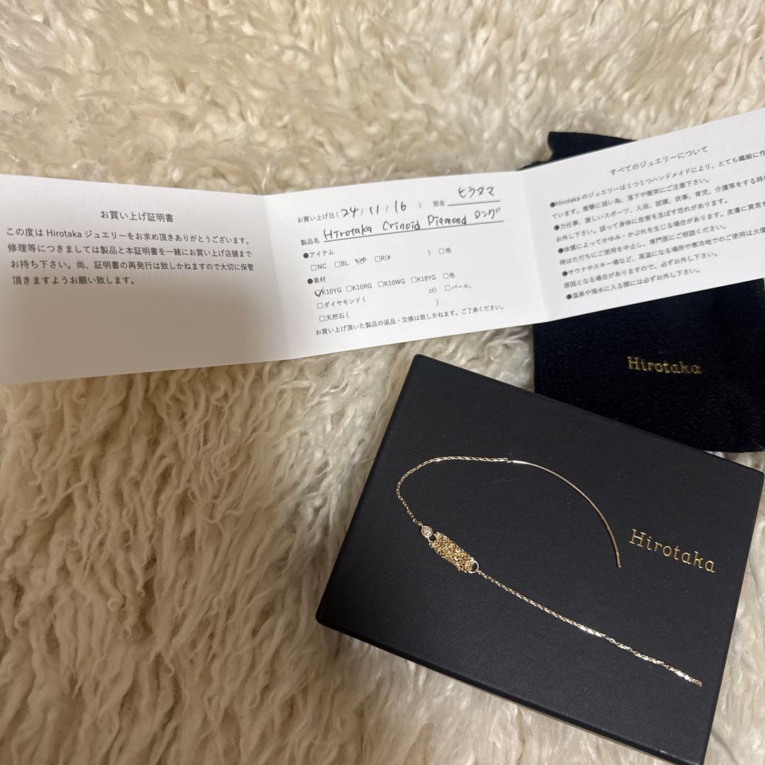hirotakaクライノイドタッセル チェーンピアス 10K ゴールド フリンジ