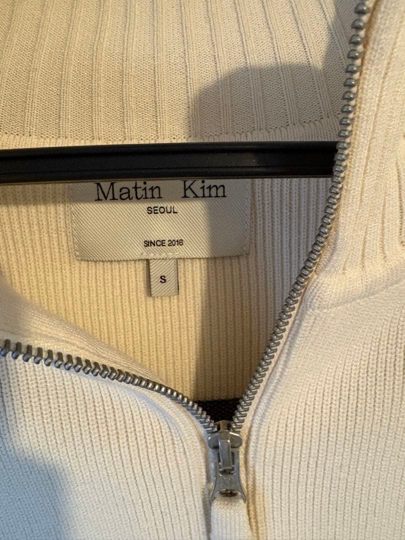 Matin Kim ニットベスト S ホワイト