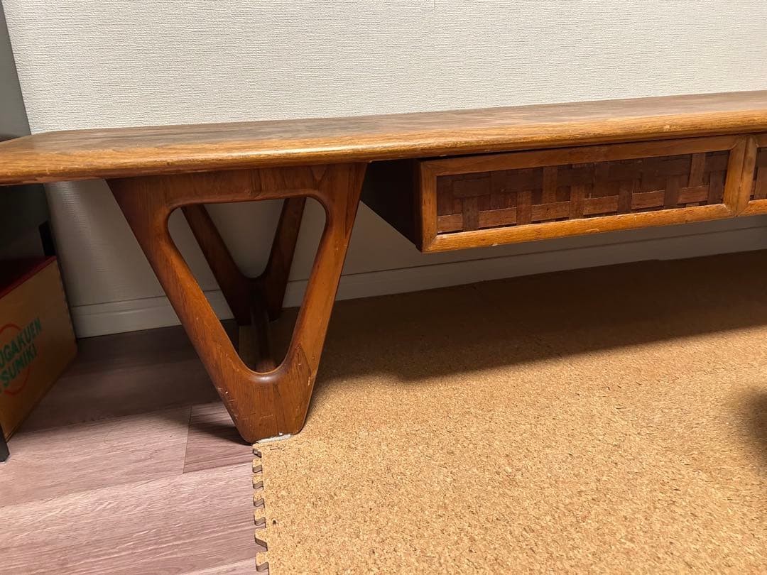 LANE ローテーブルトライアングルレッグ　ビンテージテーブル