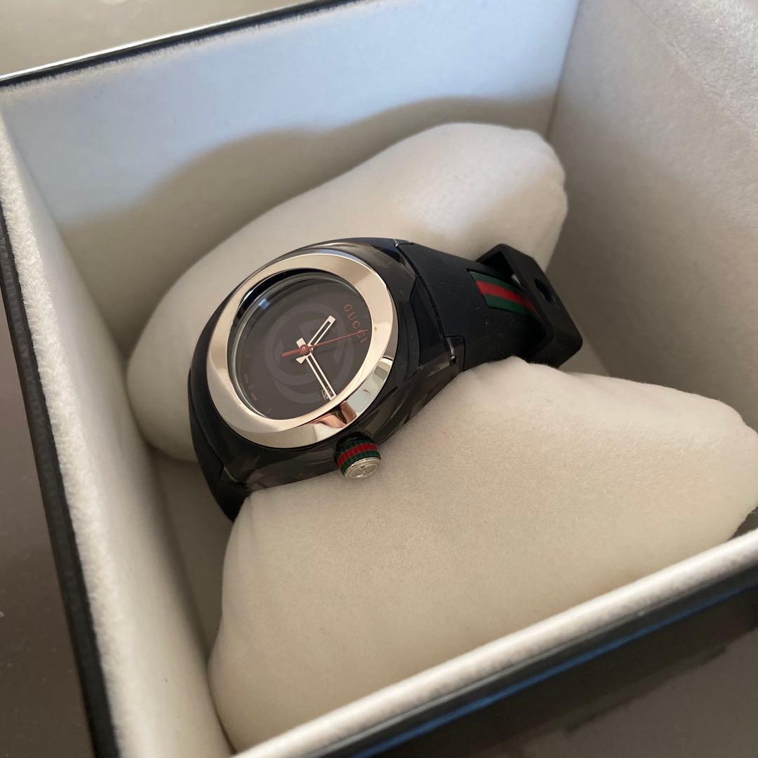24時間以内発送　未使用品　GUCCI　SYNCシンク　腕時計　レディース　黒