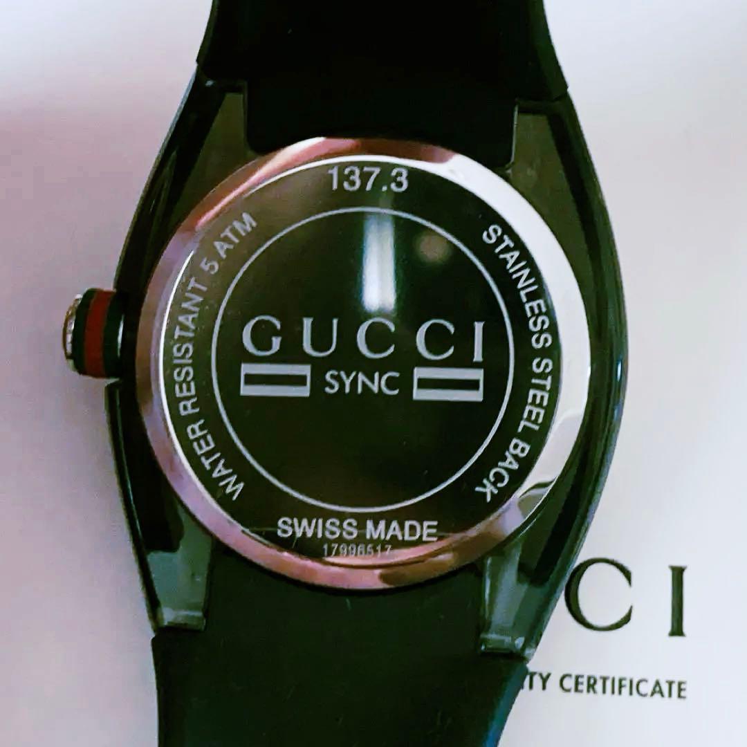 24時間以内発送　未使用品　GUCCI　SYNCシンク　腕時計　レディース　黒