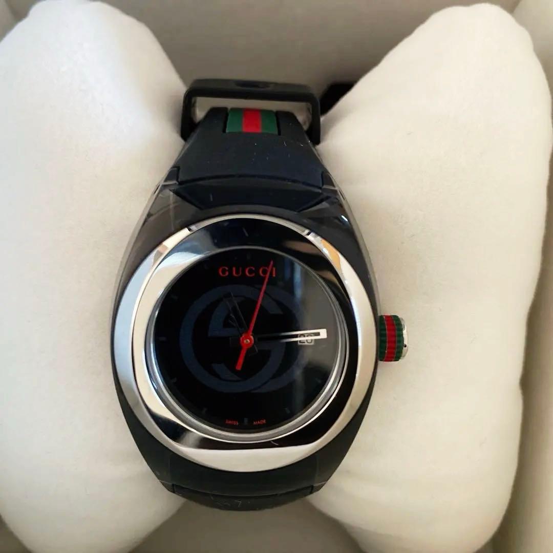 24時間以内発送　未使用品　GUCCI　SYNCシンク　腕時計　レディース　黒