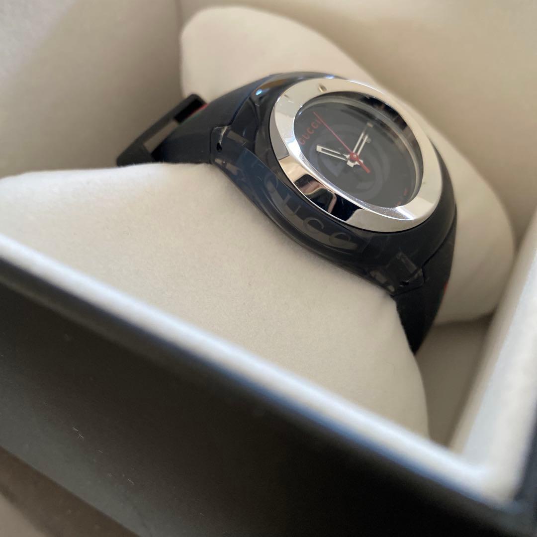 24時間以内発送　未使用品　GUCCI　SYNCシンク　腕時計　レディース　黒
