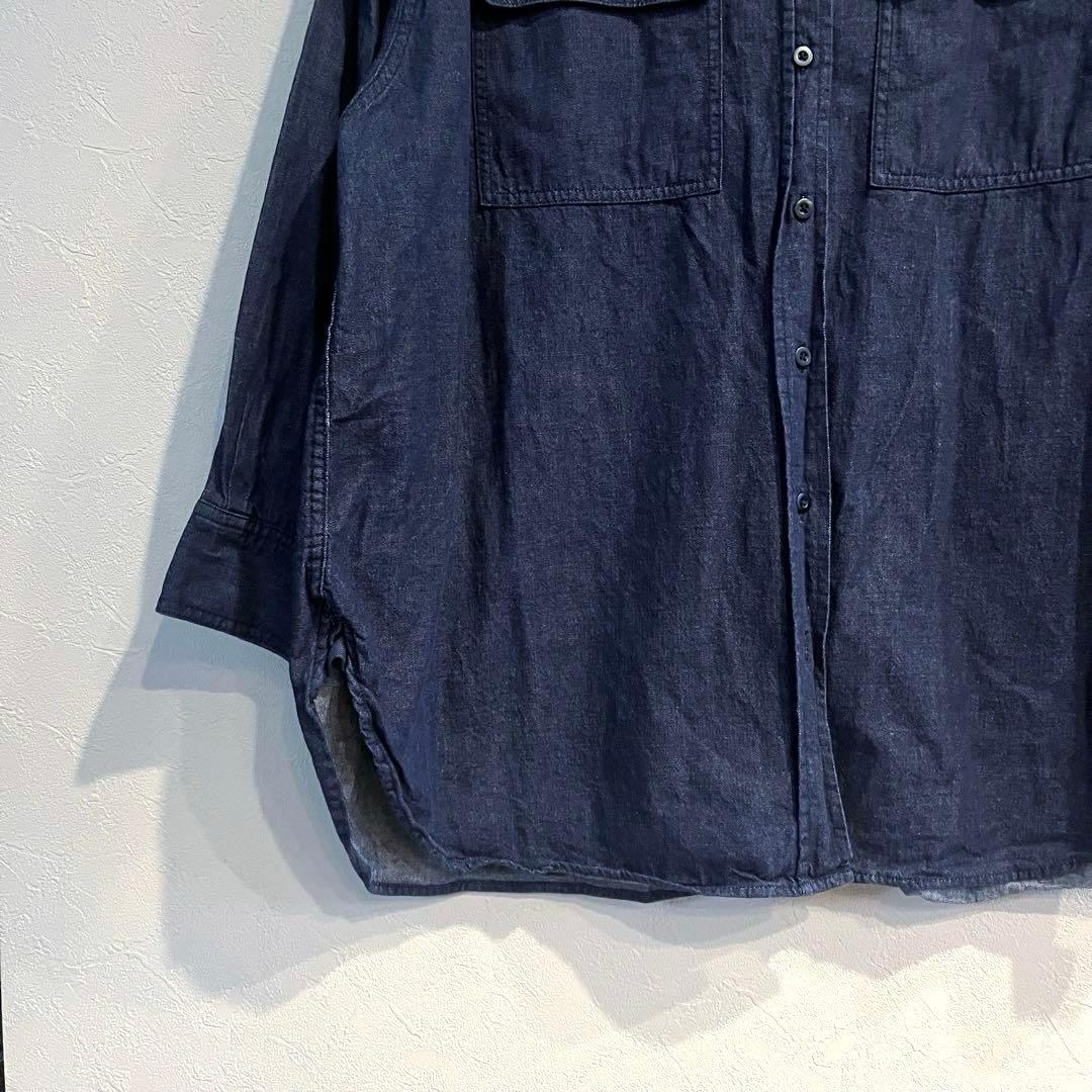 23区　大きいサイズ 48 CLASSY掲載　ライトオンス デニムシャツ　春