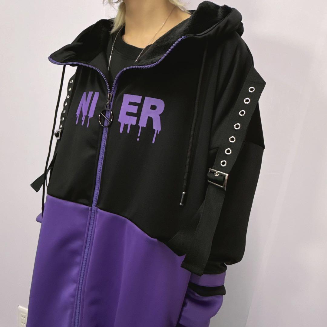 NieR 内側 超ふわもこ 防寒厚手DOUBLE ZIP PARKA パーカー