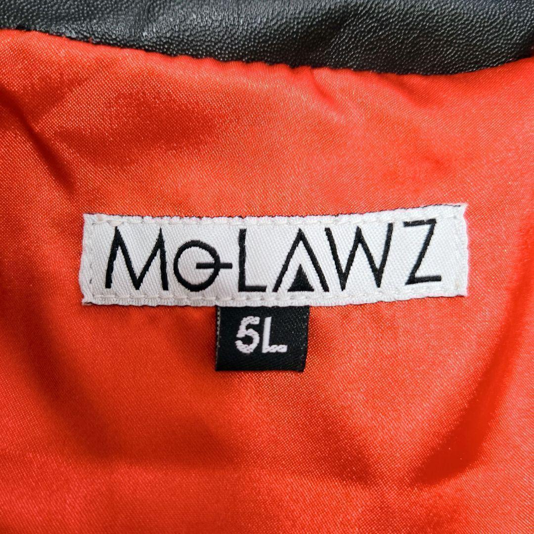 限定値下☆希少5L✨ MOLAWZ 本革 水牛革 ダブルライダース 大きいサイズ