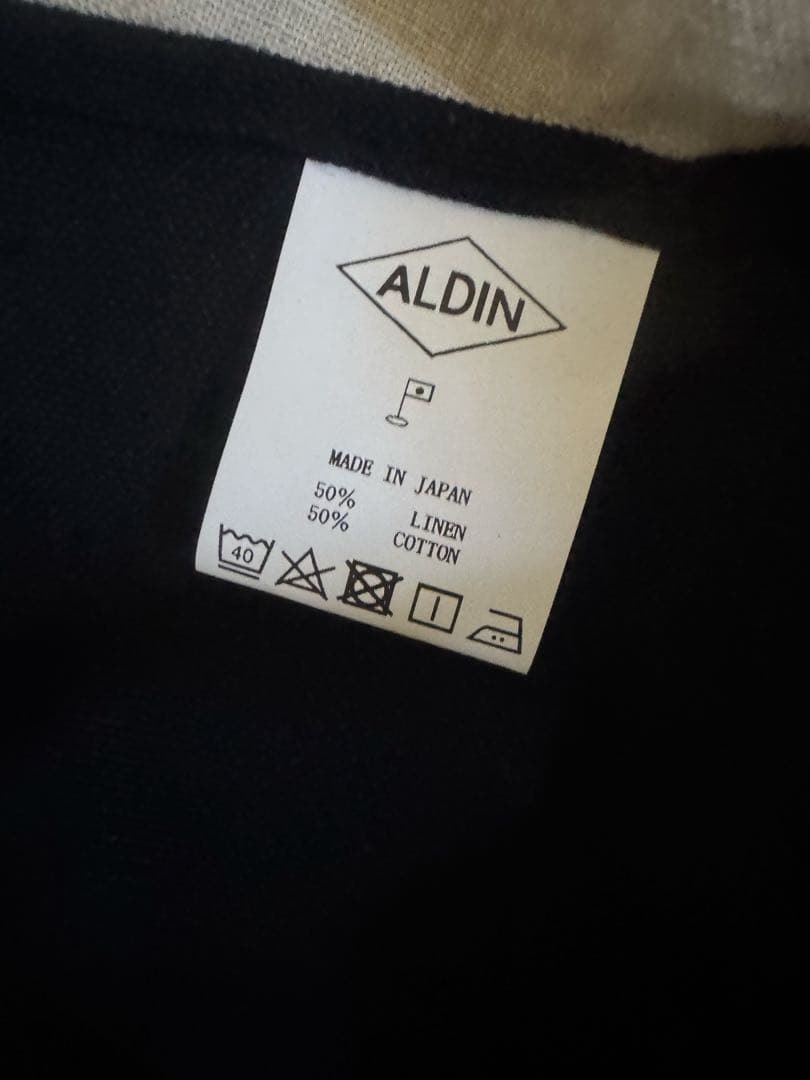最終価格　アルディン aldin リネンandコットン　ネイビーエプロン新品