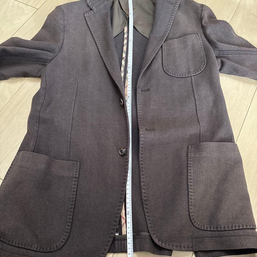 BURBERRY ダークグレー ヘリンボーンジャケット