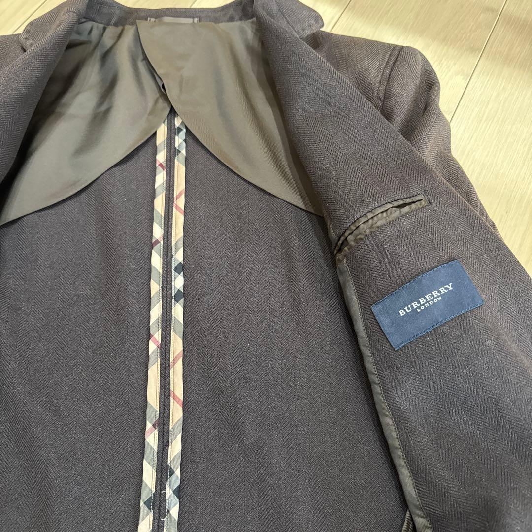 BURBERRY ダークグレー ヘリンボーンジャケット