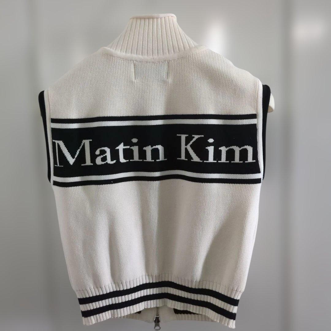 Matin Kim ホワイトニットベスト