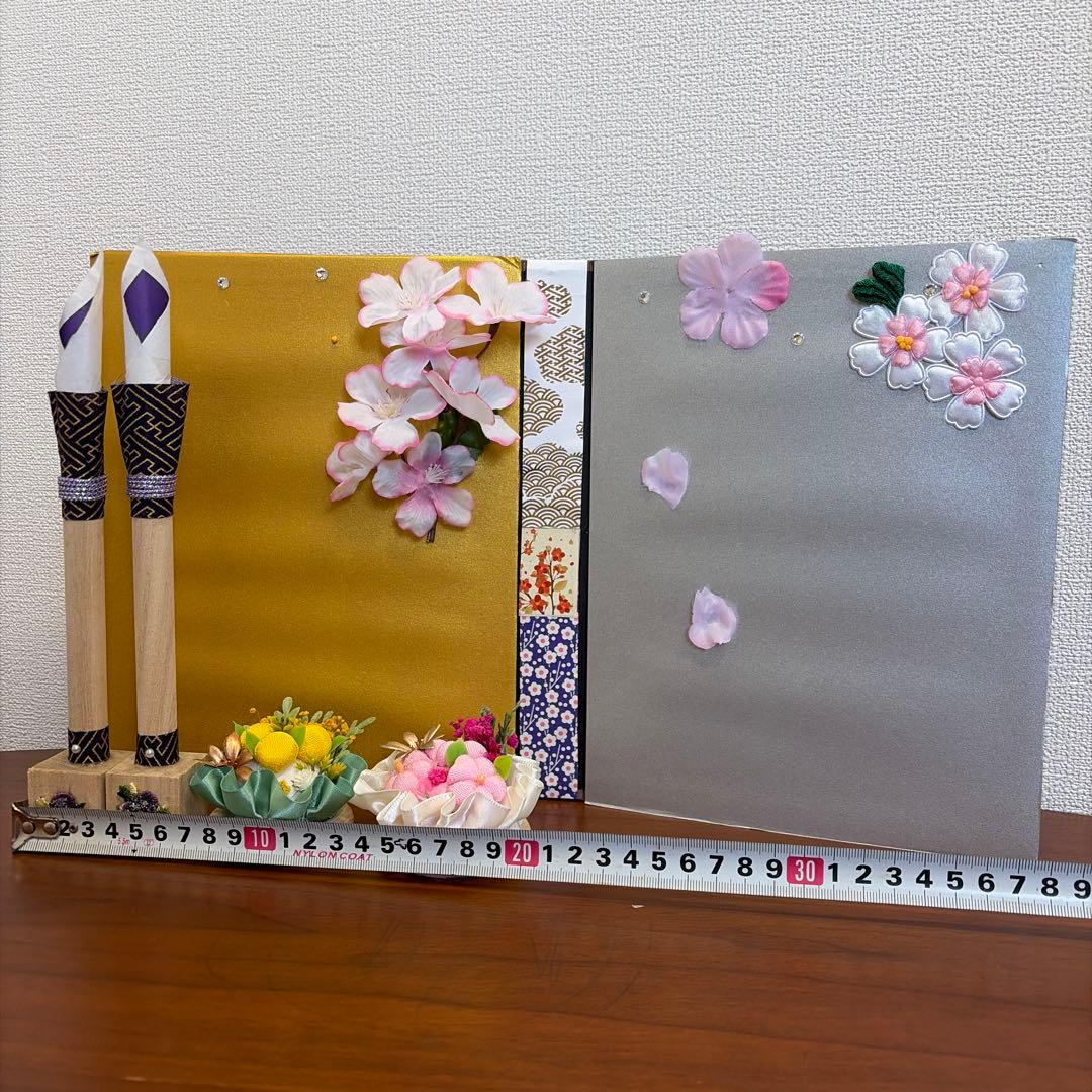おばぁの手作りおひなさま　立ち雛ふんわり白1