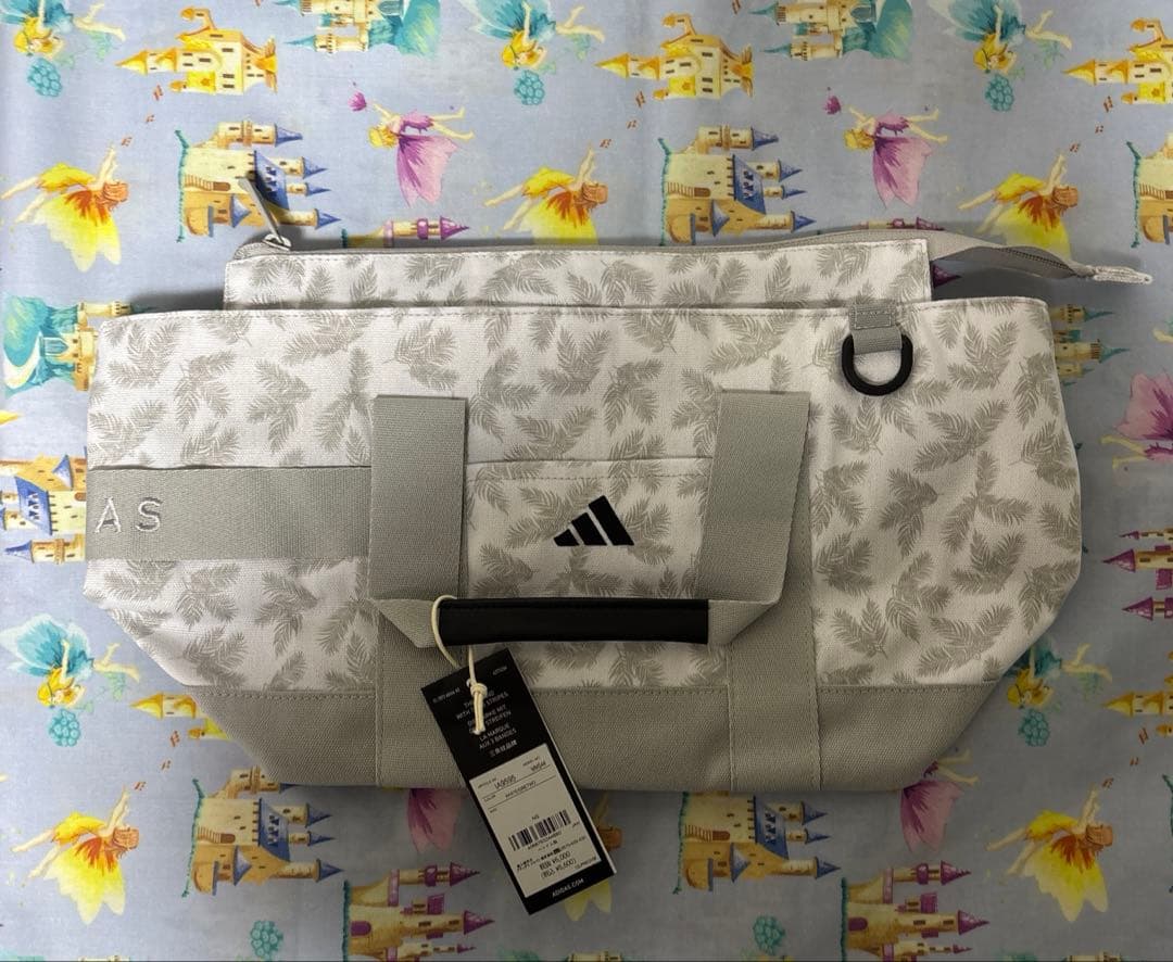 新品　adidas ハンドバッグ　ホワイト×グレー トートバッグ　ゴルフ
