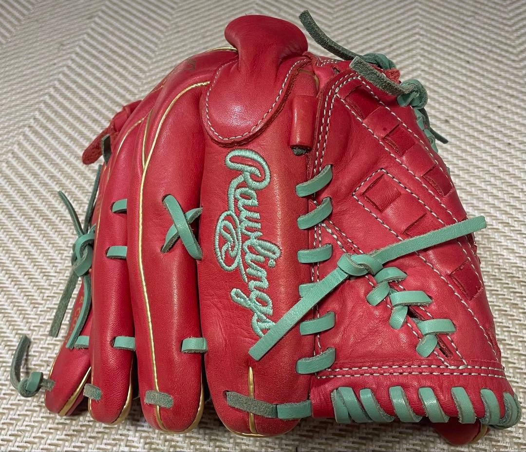 Rawlings 左用 ピッチャー 軟式グローブ レッド