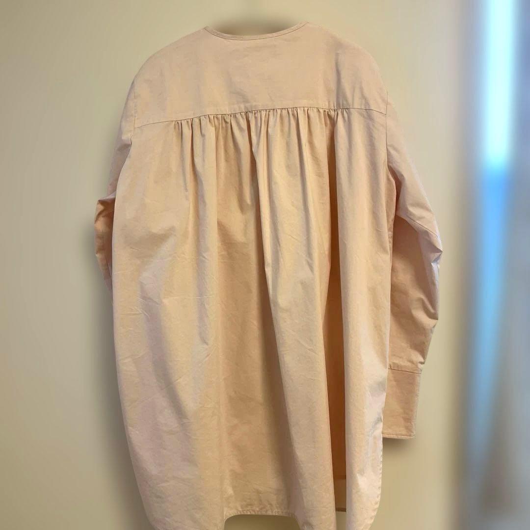 Yori フロントフリルシャツ　ピンクフリーサイズ