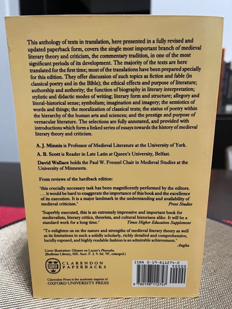 洋書 Medieval Literary Theory and Criticism